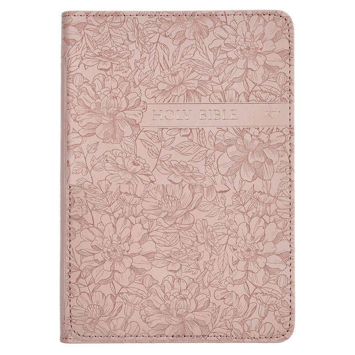 Pink faux leather compact KJV Bible