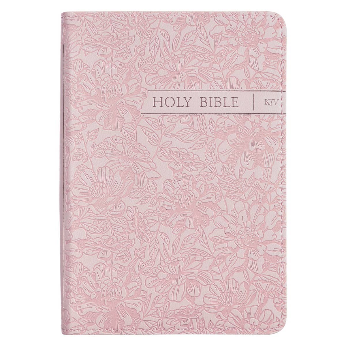 Pink faux leather mini pocket KJV Bible