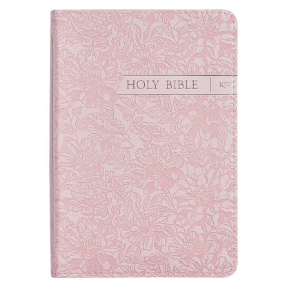 Pink faux leather mini pocket KJV Bible