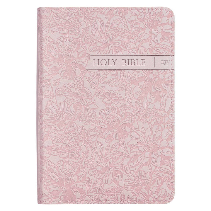 Pink faux leather mini pocket KJV Bible