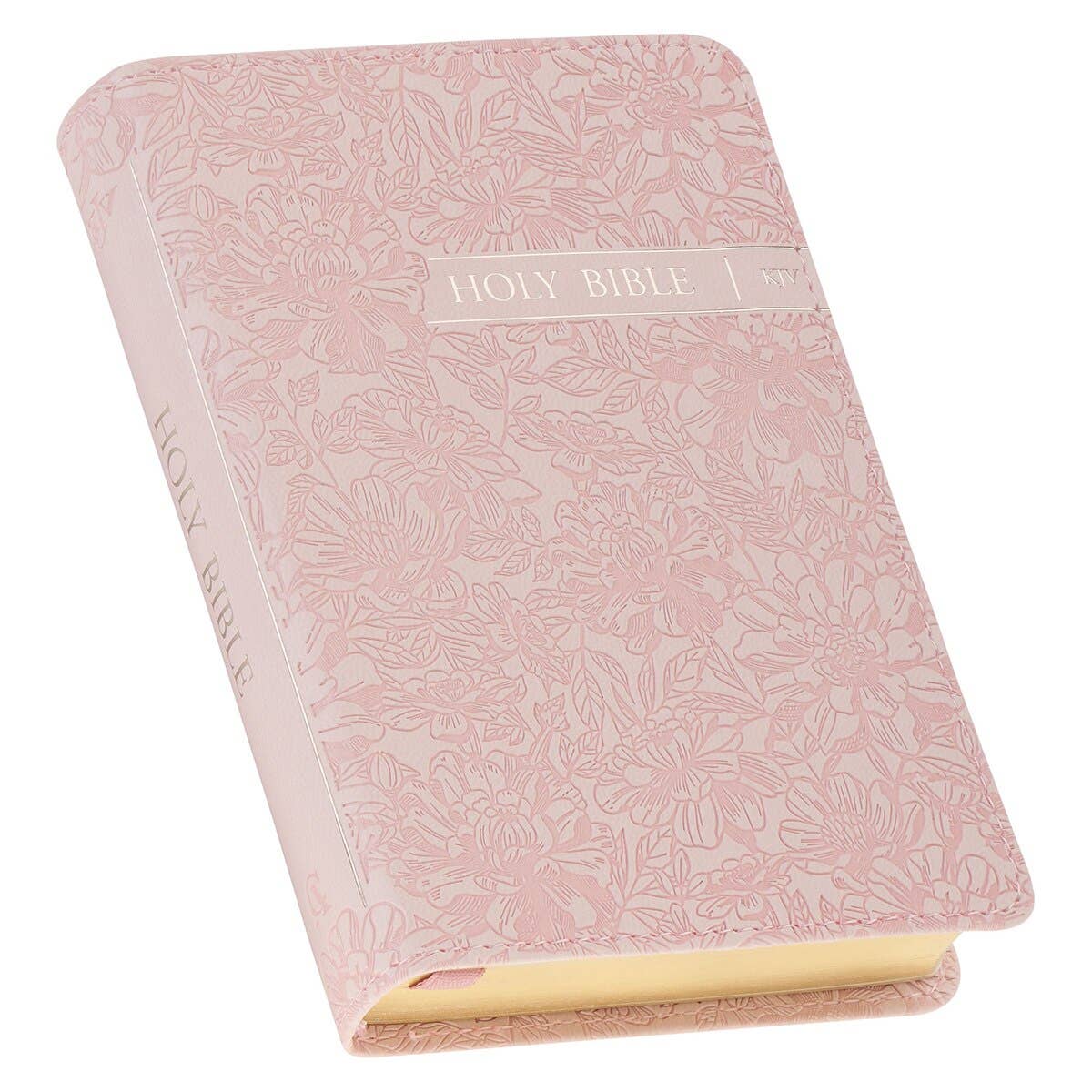 Pocket-size KJV Bible in pink faux leather