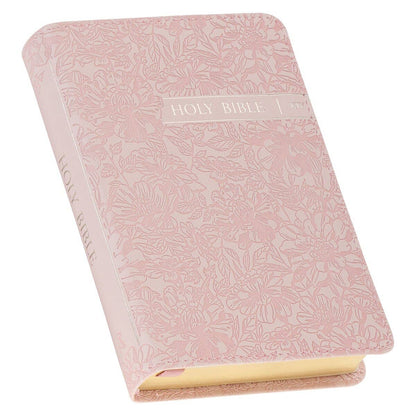 Pocket-size KJV Bible in pink faux leather