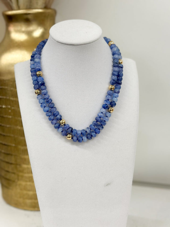 Layered Marble Bead Choker - Lavish Boutique09-JEWELRY