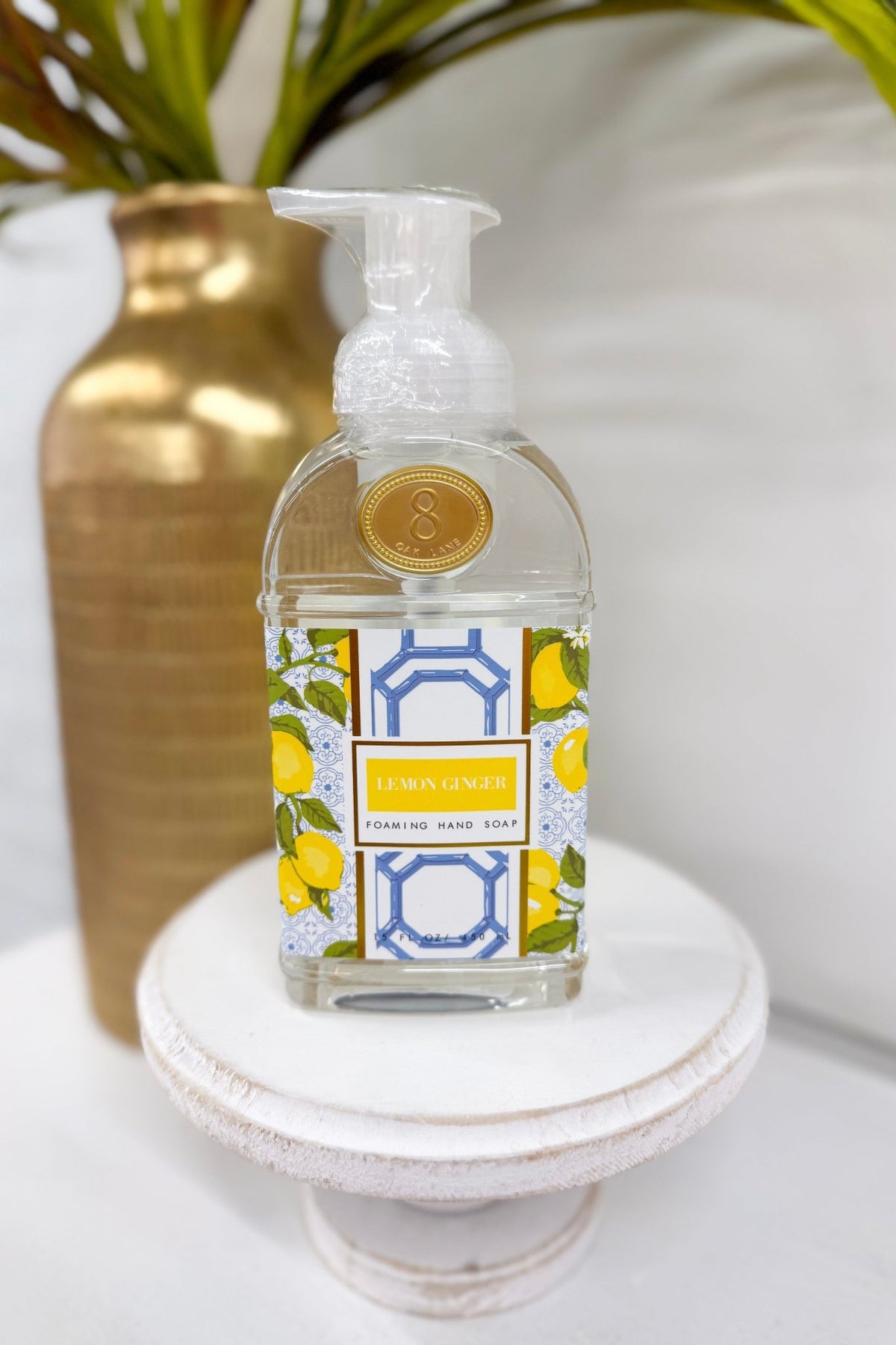 Lemon ginger scented foaming hand soap, 15oz