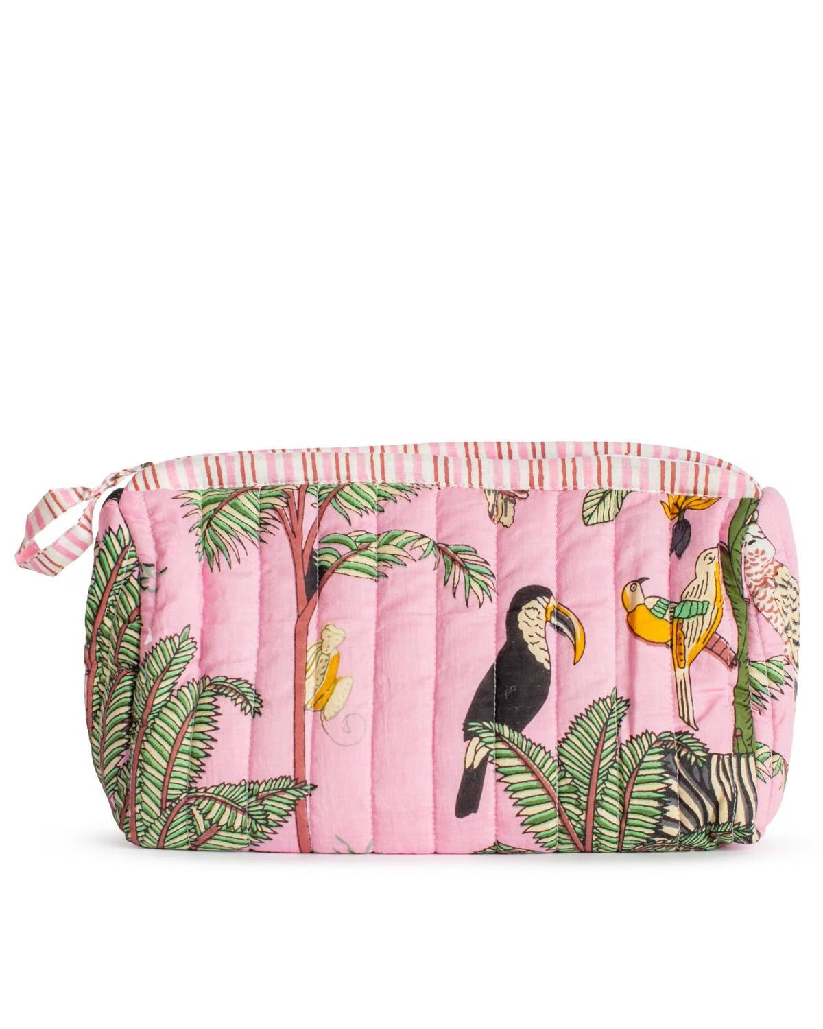 Liana Quilted Cosmetic Pink and Multi - Lavish Boutique Accessories