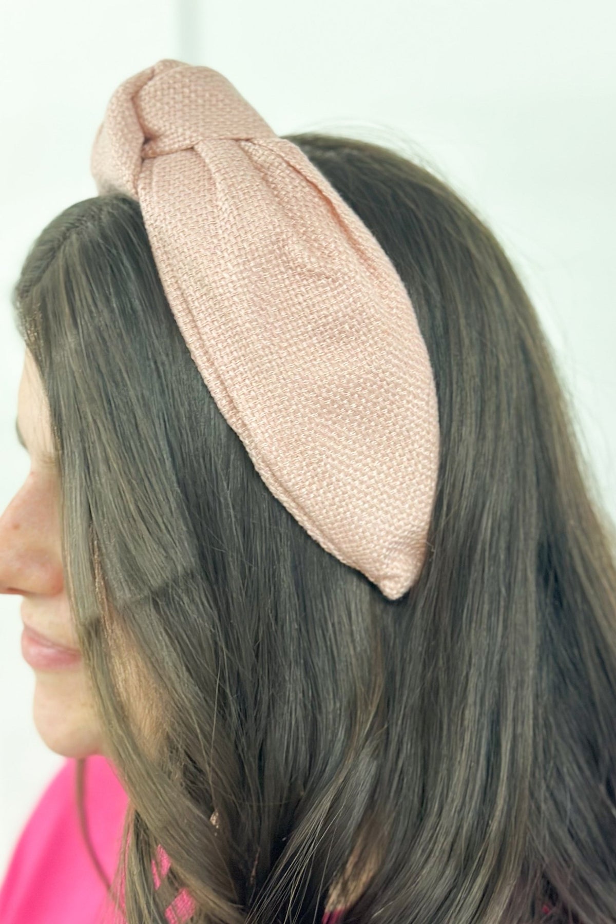 Light Pink Tweed Headband - Lavish Boutique Accessories