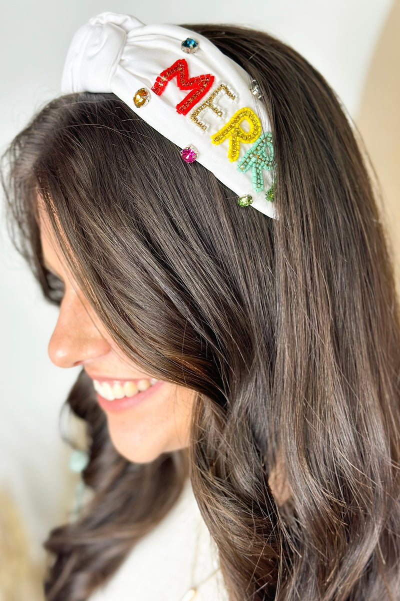 Merry & Bright Beaded Headband