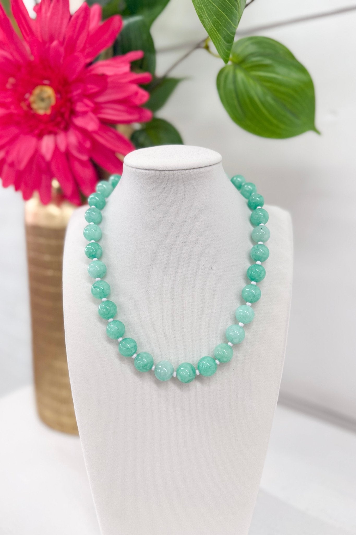 Turquoise beaded necklace