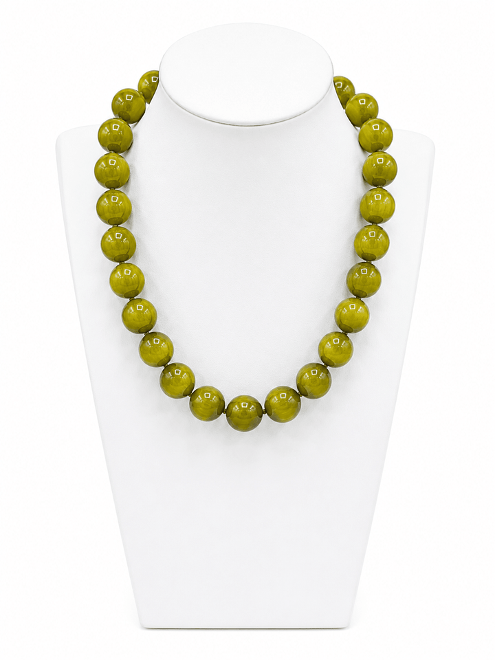 Luxe Marbled Beaded Magnetic Necklace - Lavish Boutique09-JEWELRY