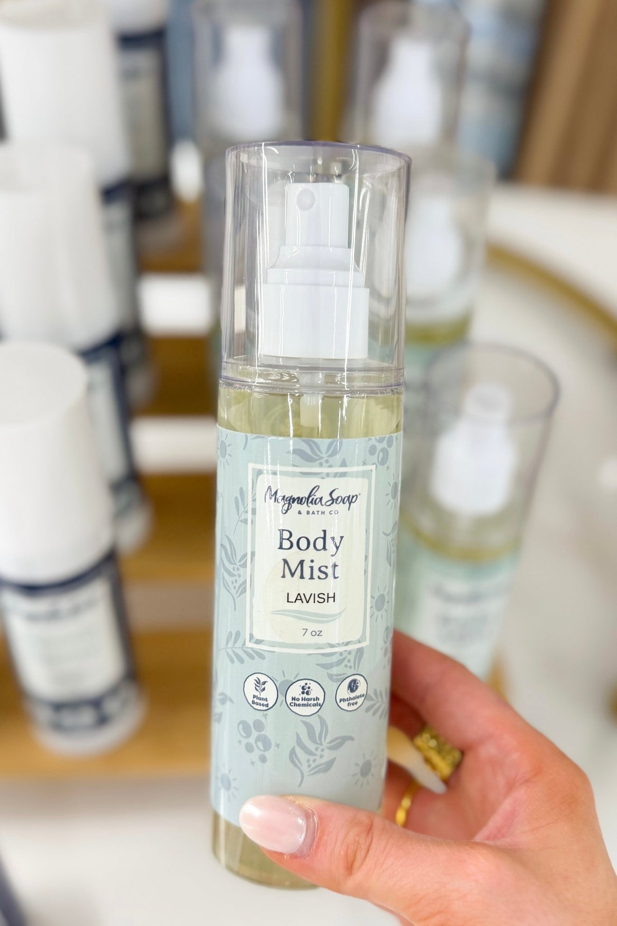 Lavish scented body mist bottle