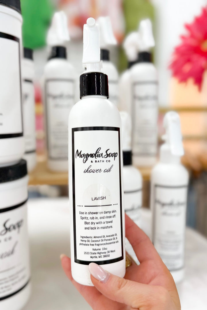 Lavish scented shower oil bottle