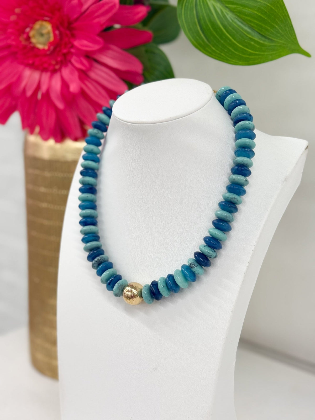 Metal Ball & Bead Necklace - Lavish Boutique09-JEWELRY