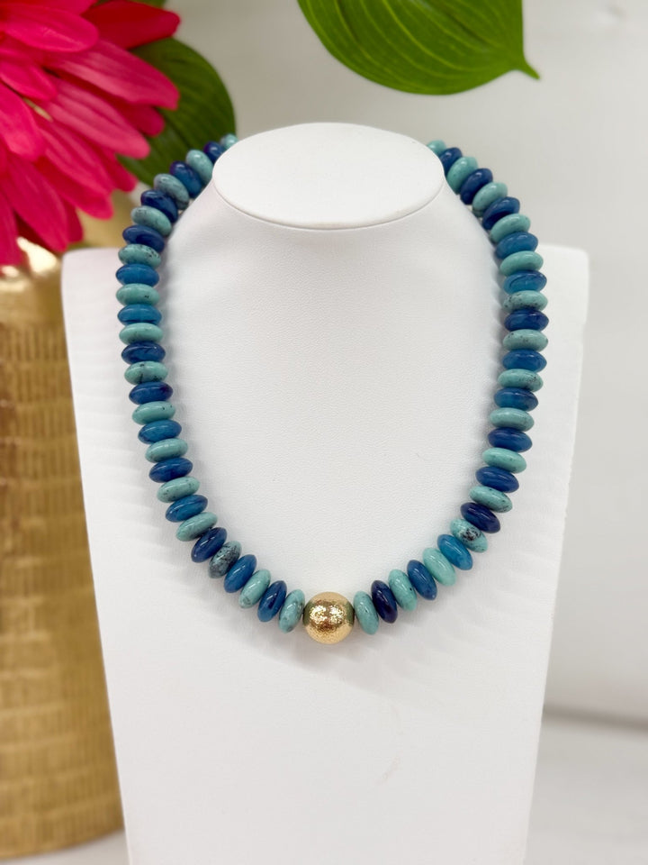 Metal Ball & Bead Necklace - Lavish Boutique09-JEWELRY