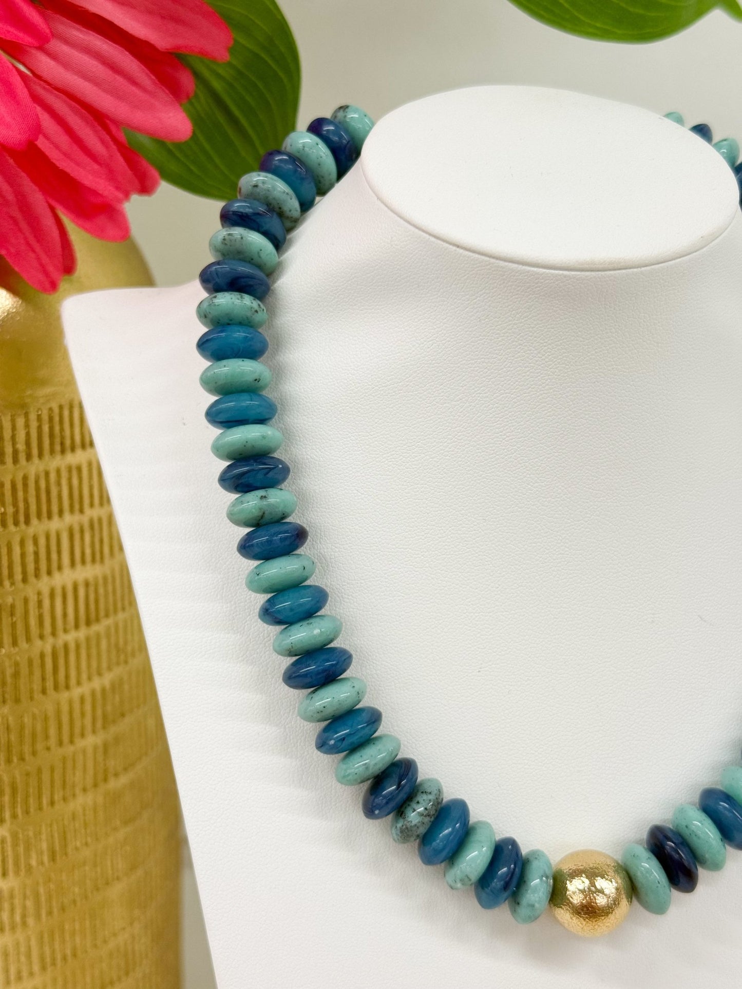 Metal Ball & Bead Necklace - Lavish Boutique09-JEWELRY