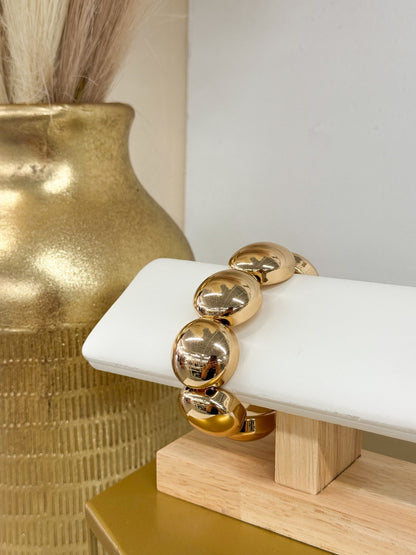 Metal Ball Stretch Bracelet - Lavish Boutique09-JEWELRY