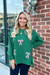 Dark Fern Candy Cane Long Sleeve Top