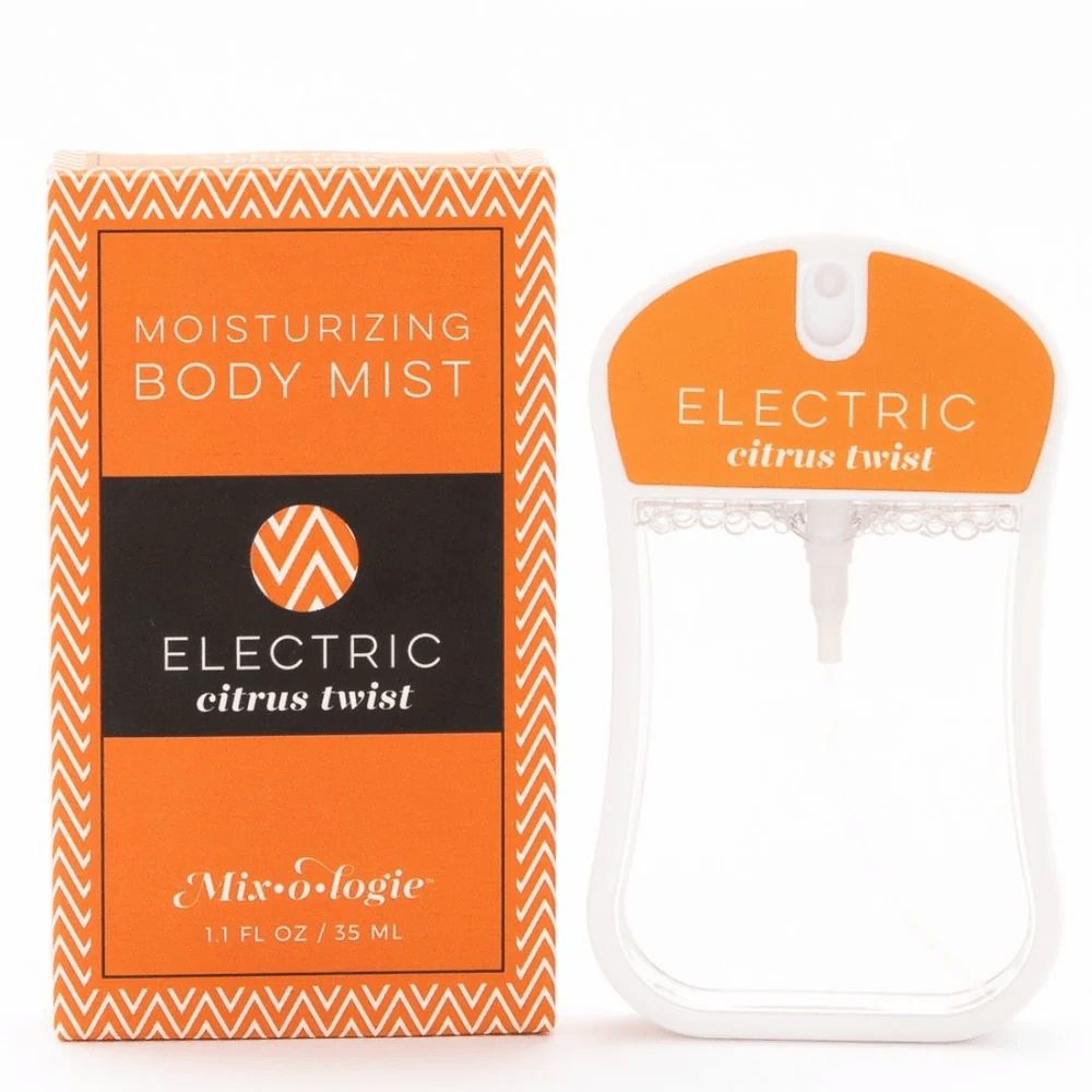 Moisturizing body mist in Electric, a citrus twist scent