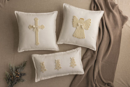 MudPie Angel Pearl Embroidered Pillow - Lavish Boutique11-GIFTS