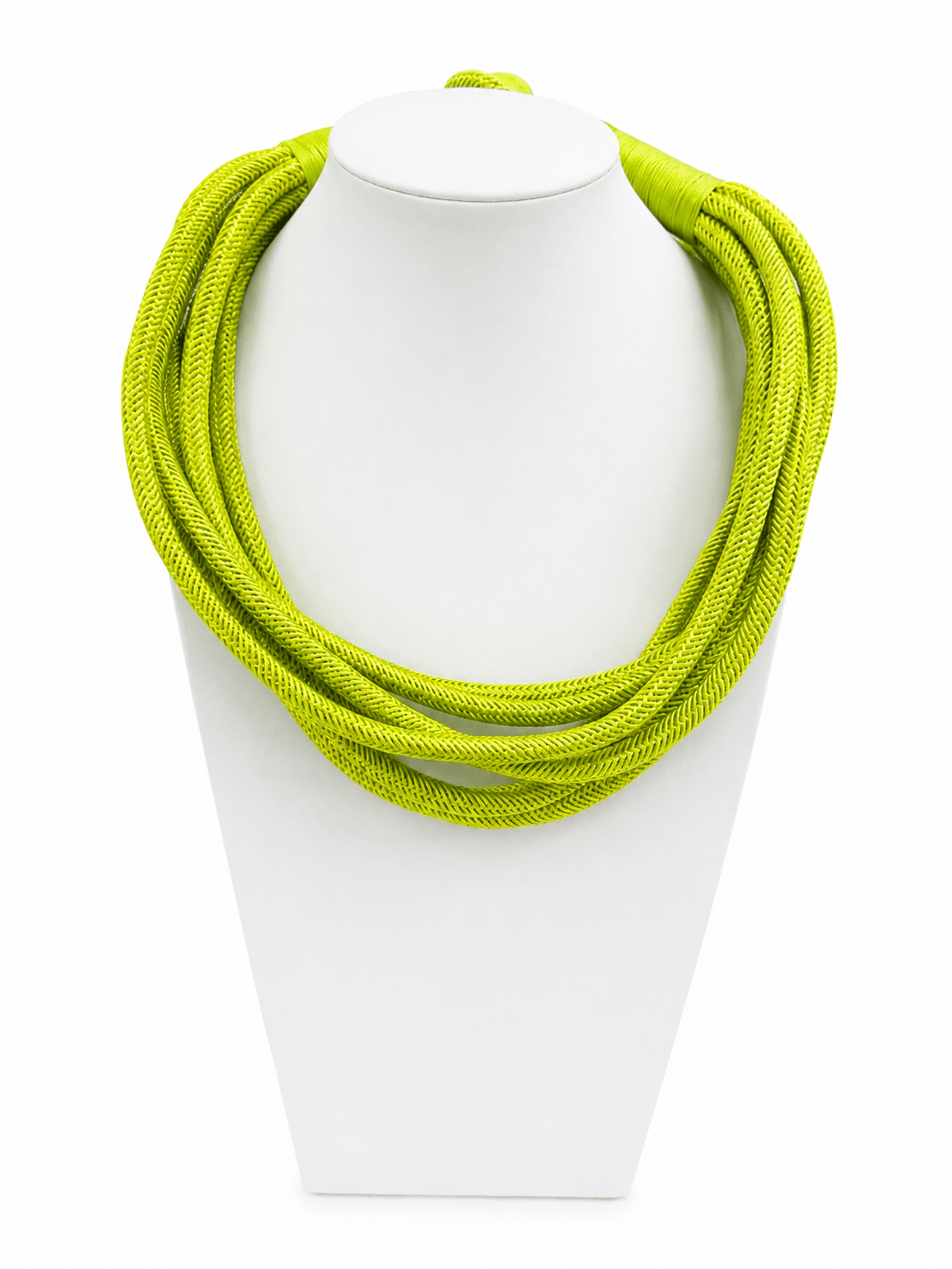 Lime multi-strand rope necklace