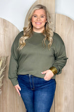 Olive Side Zipper Sweatshirt