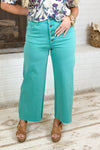 Clover Green Button Front Pants