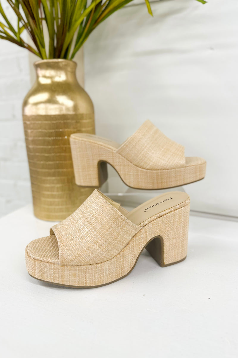 Natural Basket Weave Wedge