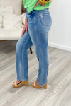 High Waist Tummy Control Straight Leg Jeans