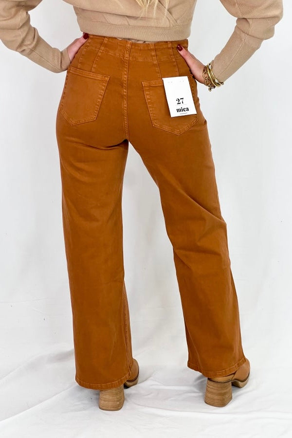 Cinnamon High Rise Wide Leg Pant