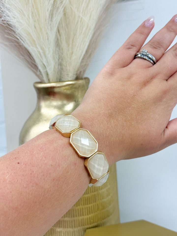 Octagon Stone Bracelet - Lavish Boutique09-JEWELRY