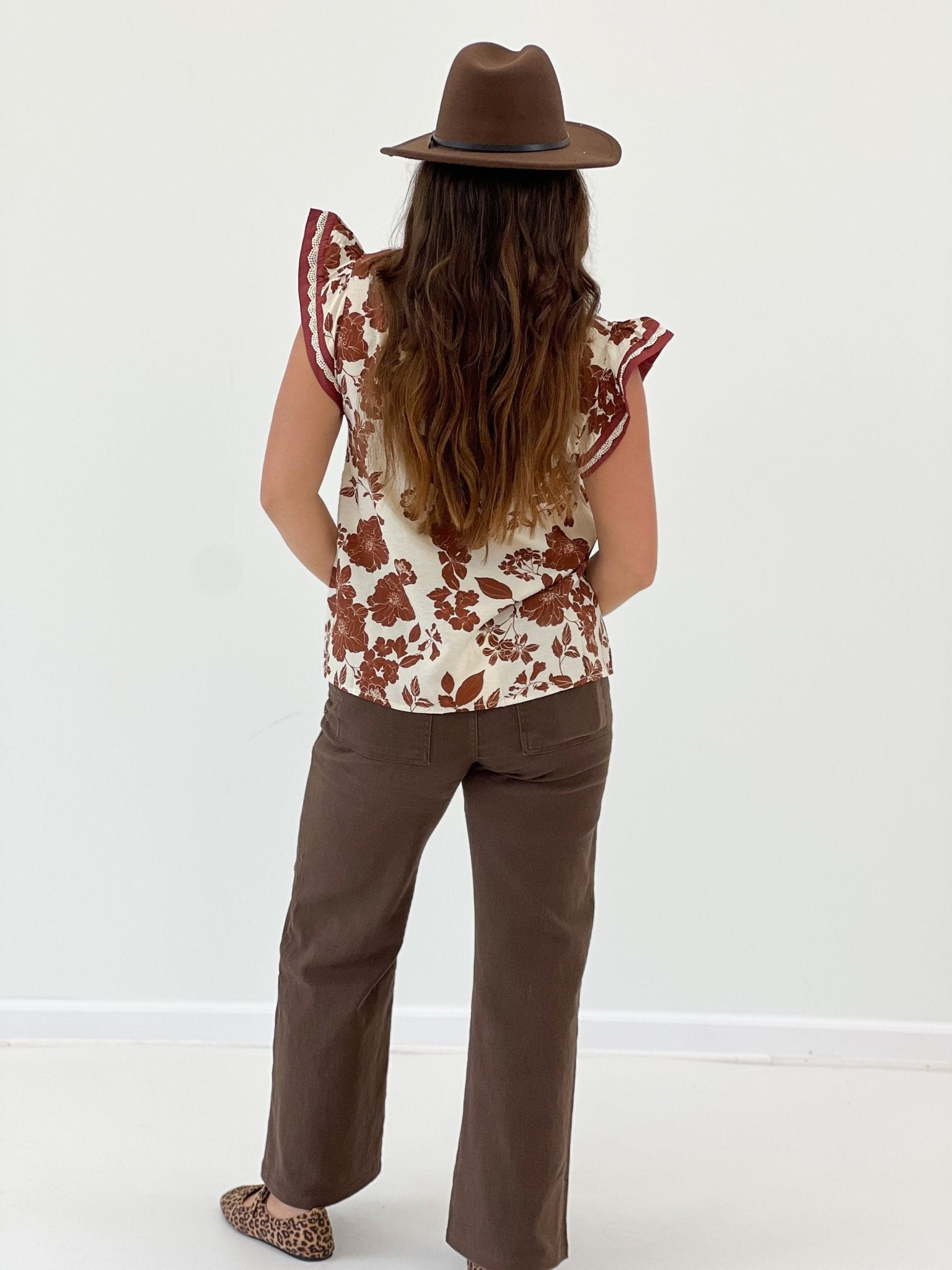 Oddi Floral Print Short Sleeve Blouse Top - Lavish Boutique01-TOPS
