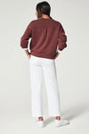 Spanx Bright White Stretch Twill Cropped Wide Leg Pant