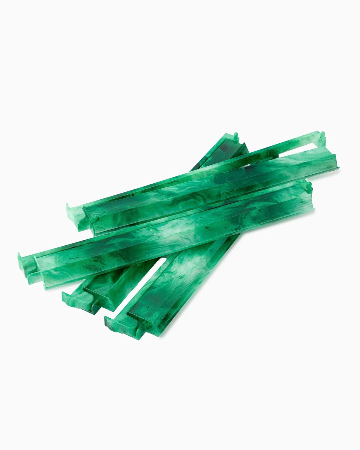 Mahjong tile racks with pushers in an agate stone print