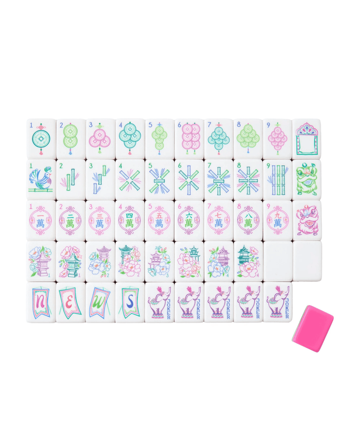 Amara pattern mahjong tile set