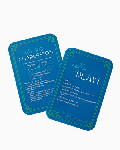 Blue shufflers for mixing mahjong tiles