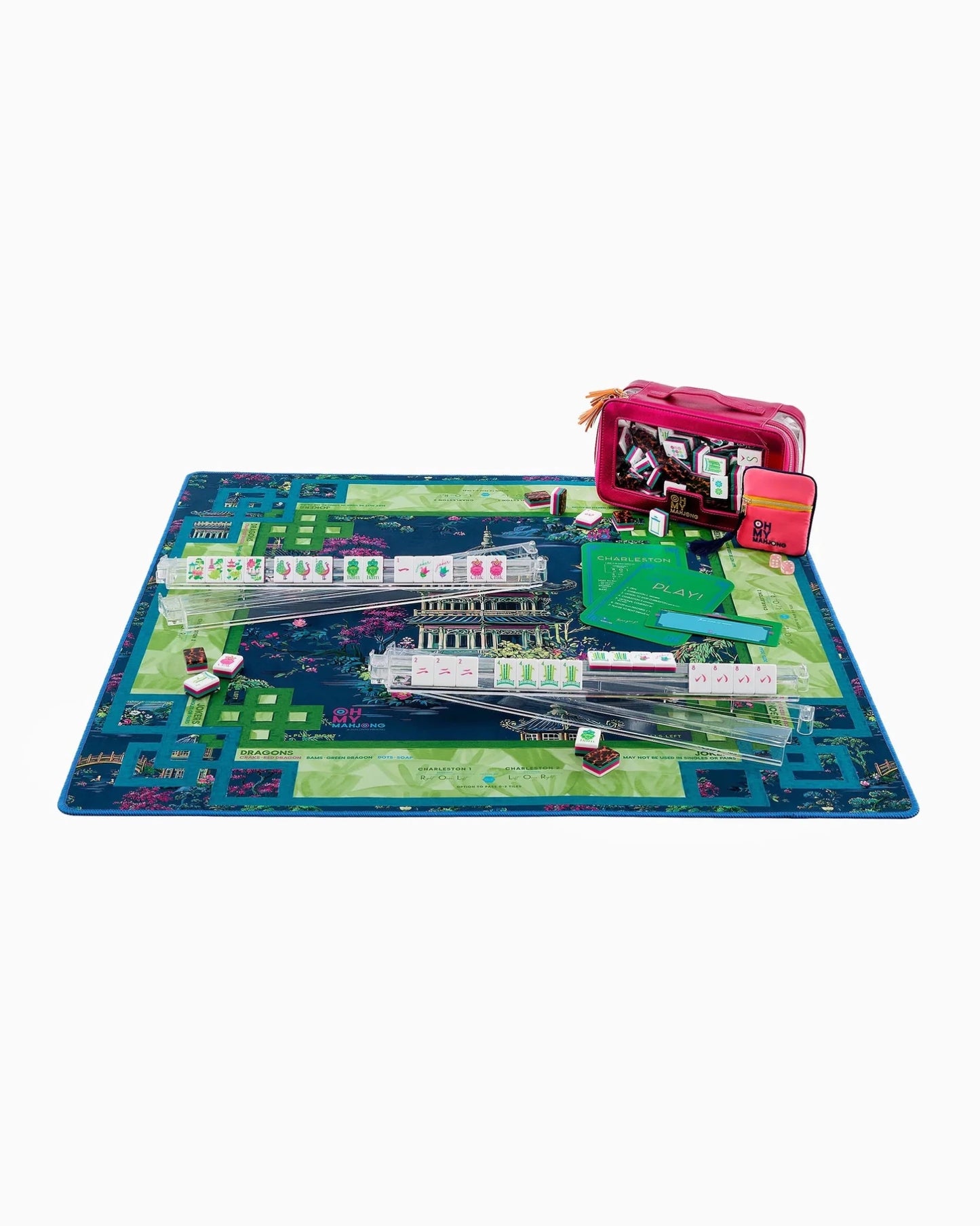 Elysium mahjong mat and tube packaging