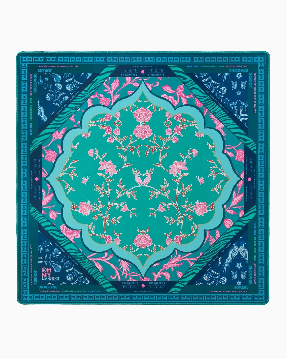 Esme mahjong mat with a soft printed playing surface