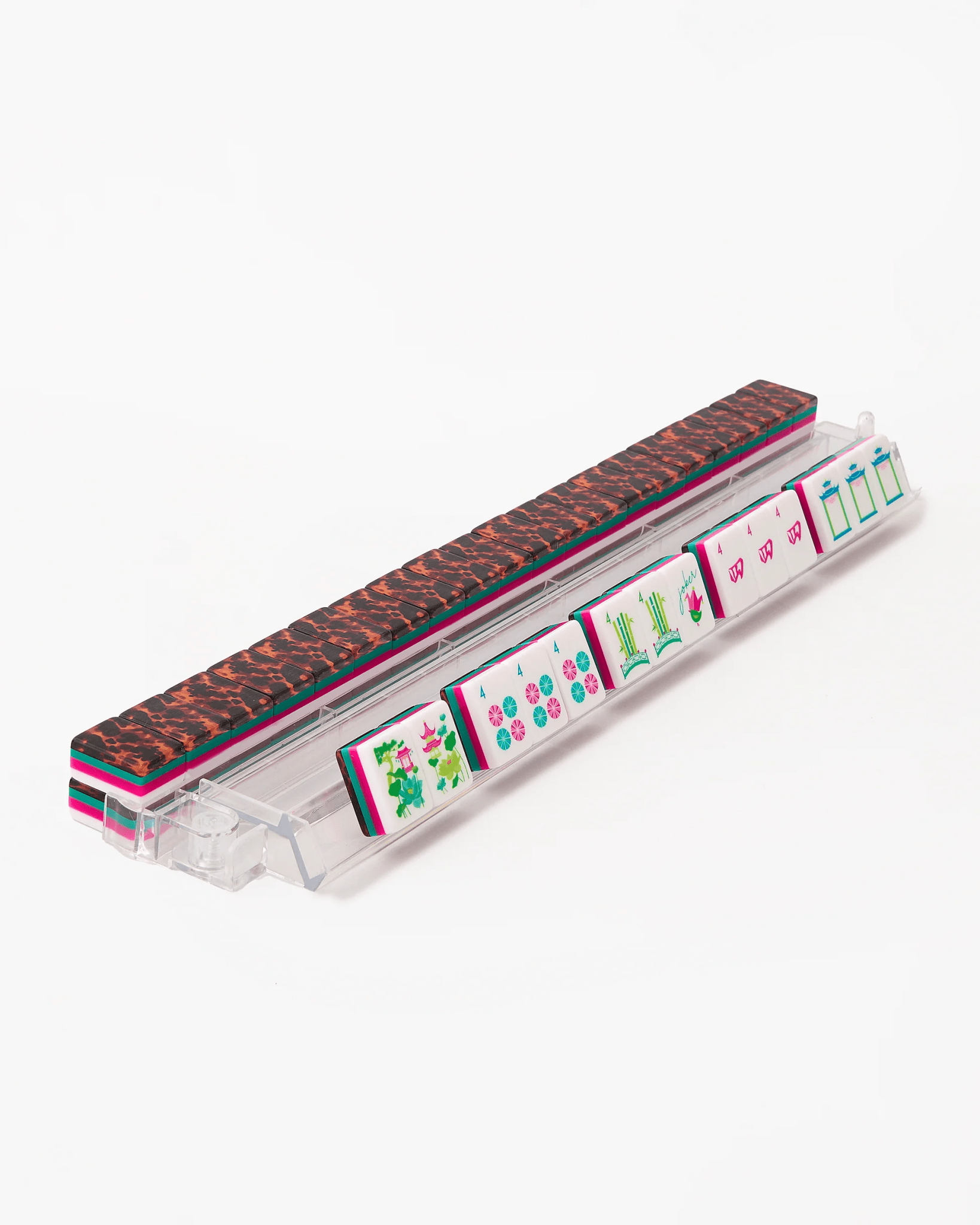 Brightly patterned Glow Wild mahjong tiles