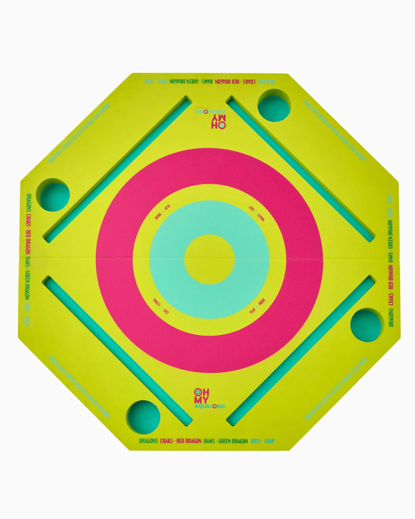 Aqua Jong pool mat in green for poolside mahjong
