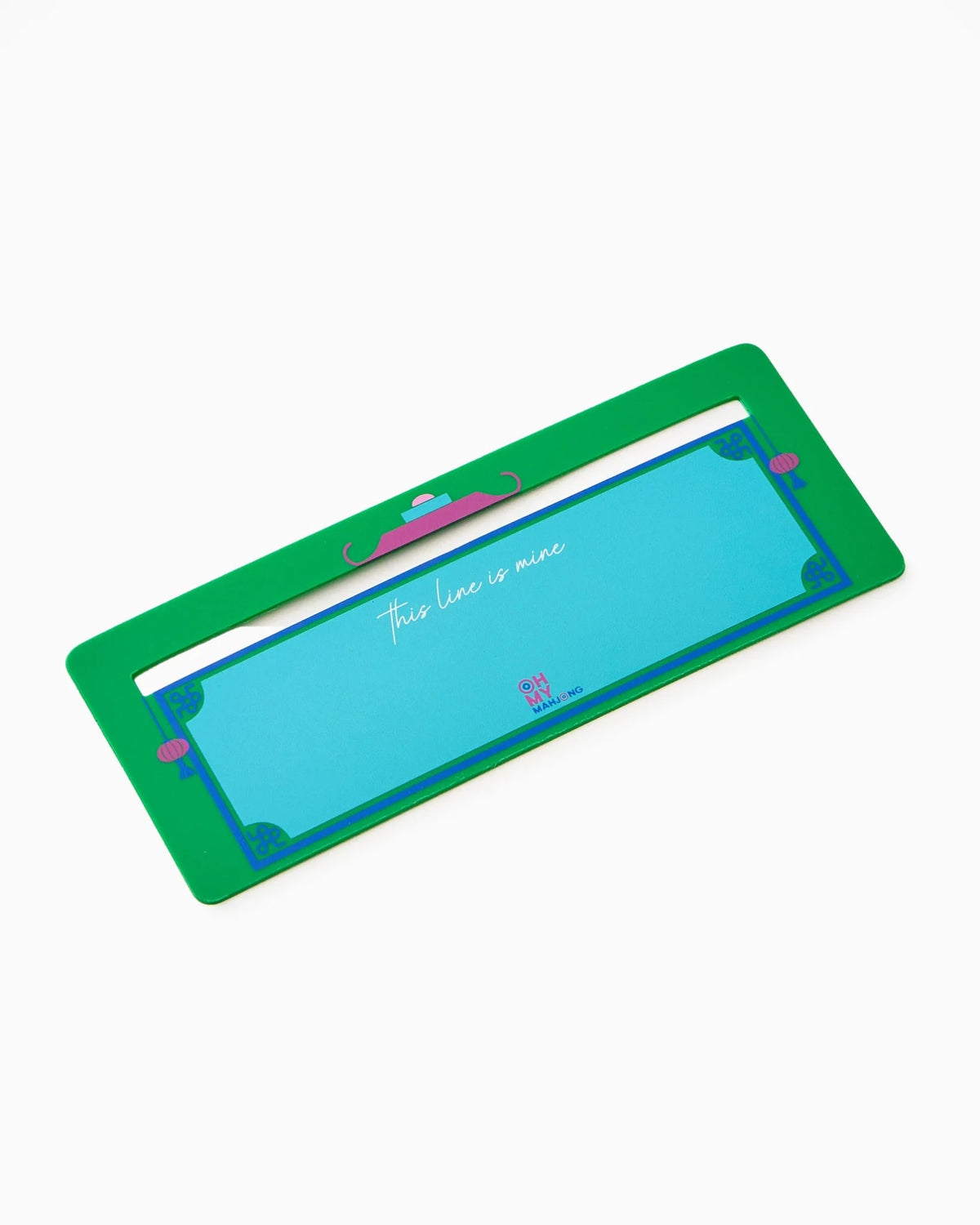 Green line finder that marks your place on a mahjong card
