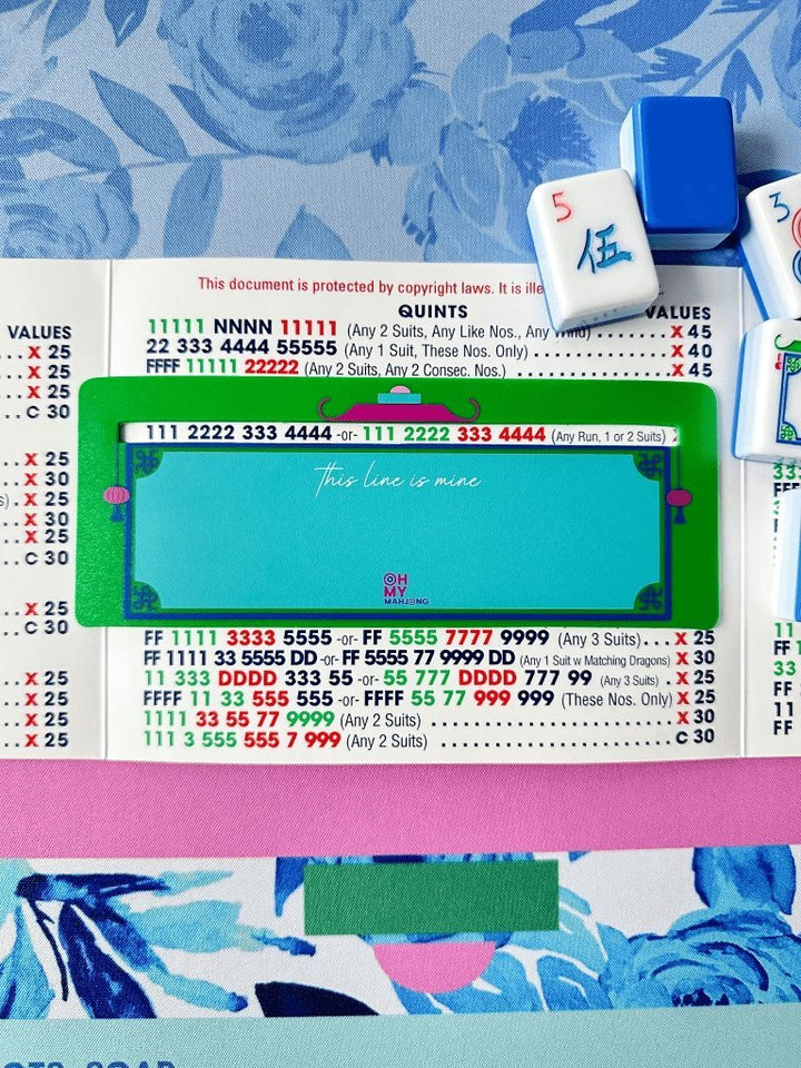 Green mahjong card line finder