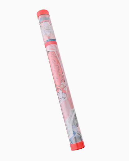 Heron patterned game mat rolled into a tube