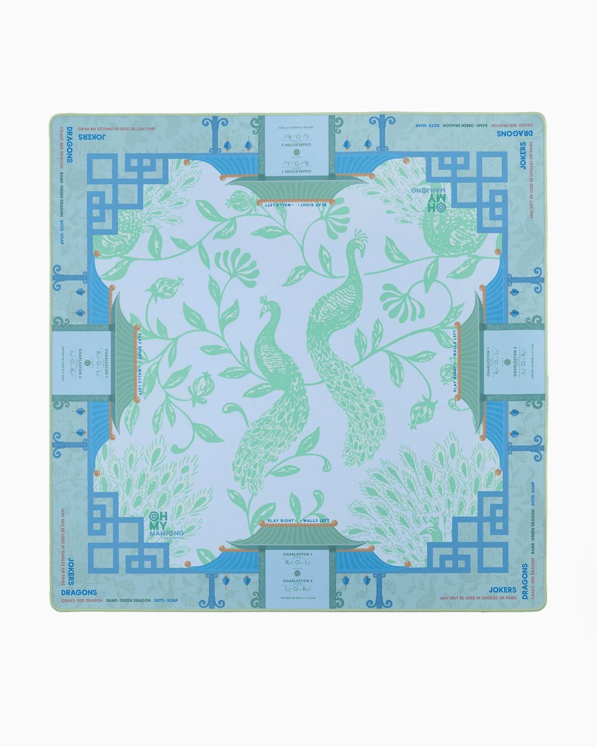 Isla print mahjong mat with its storage tube