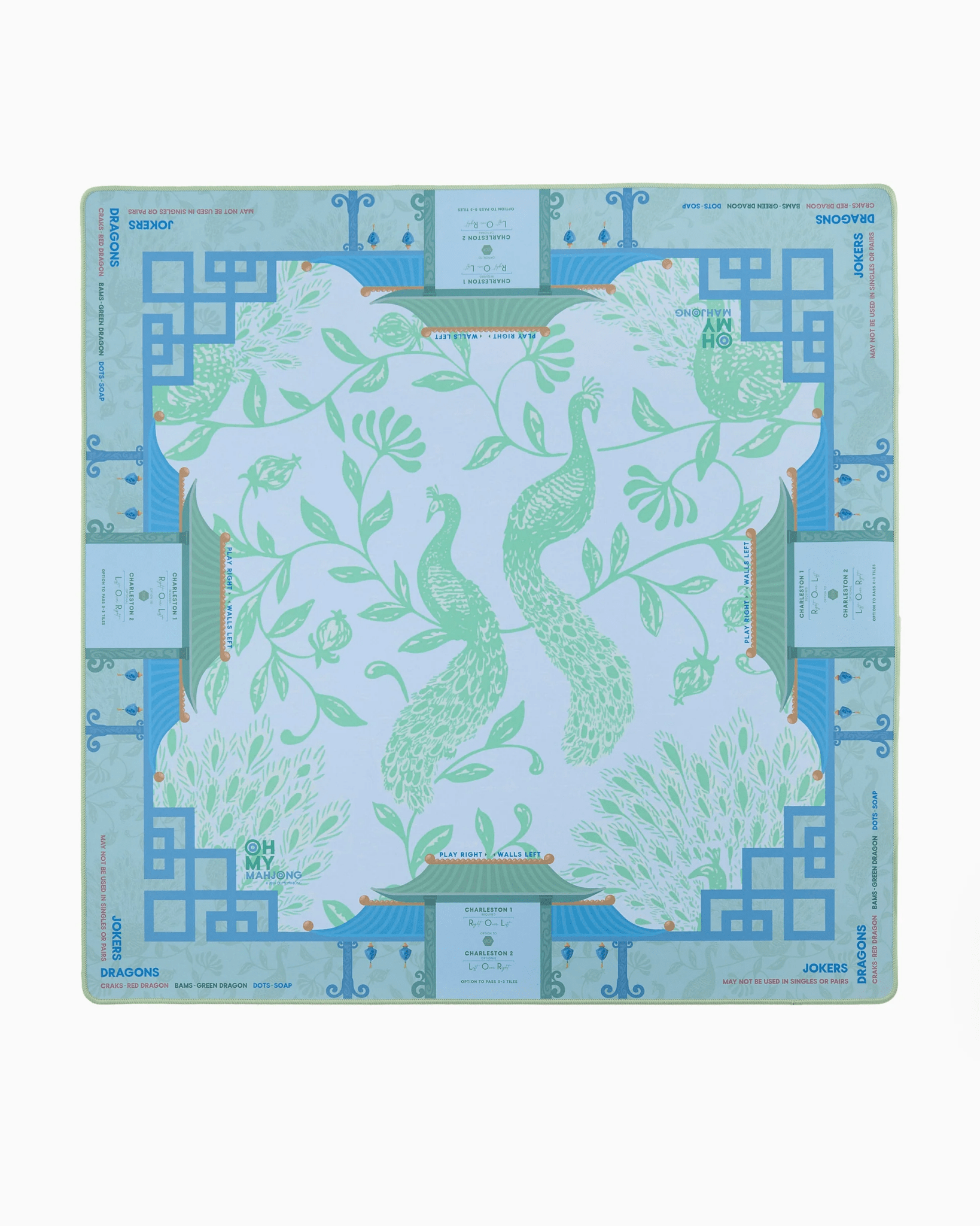 Isla print mahjong mat with its storage tube