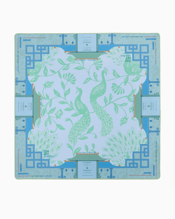Isla print mahjong mat with its storage tube