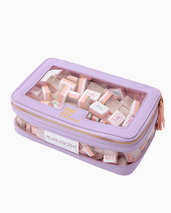 Lavender bag for storing mahjong tiles