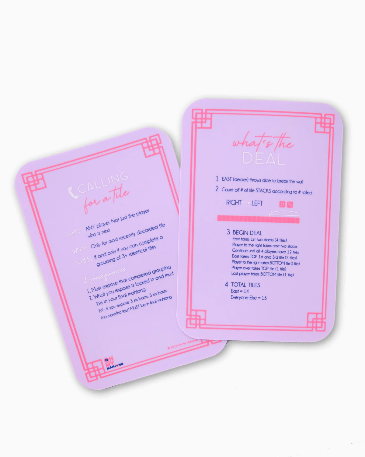 Pair of lilac mahjong tile shufflers
