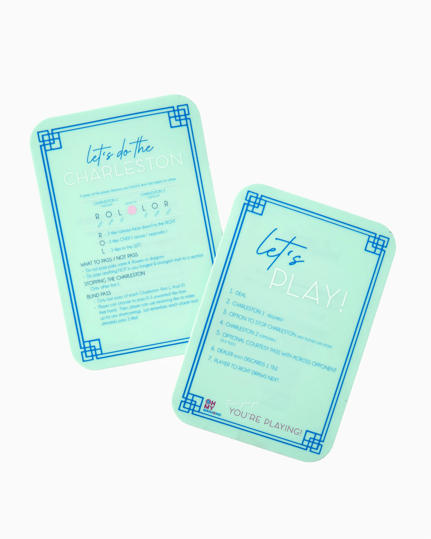 Pair of mint mahjong tile shufflers