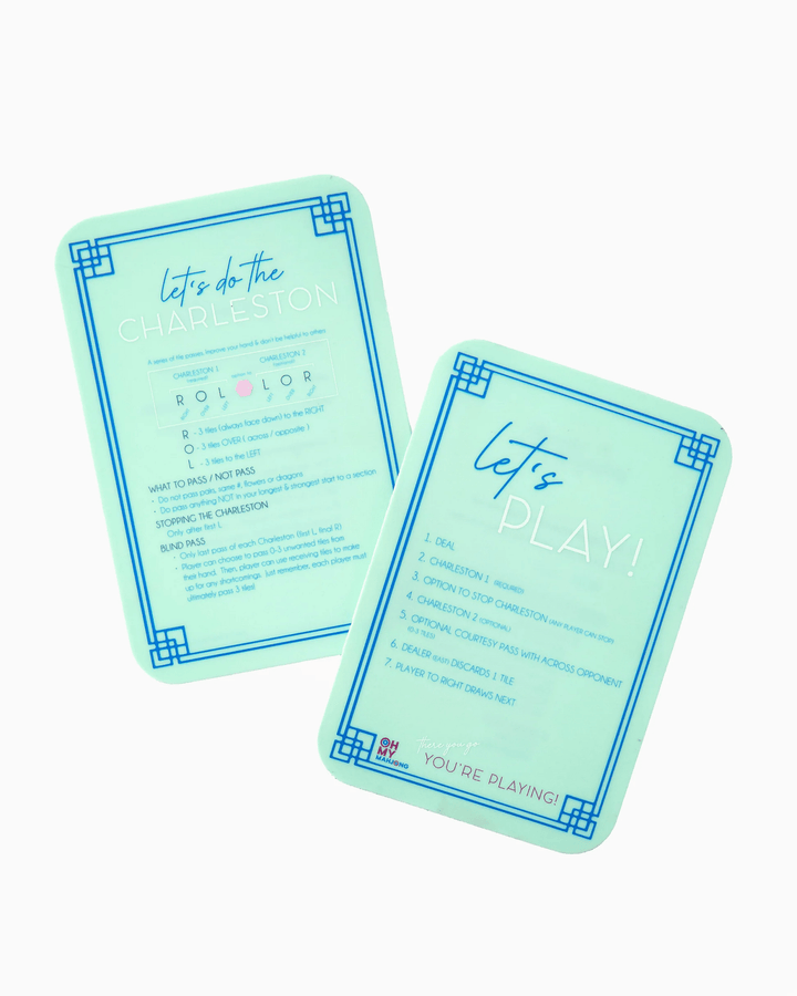 Pair of mint mahjong tile shufflers