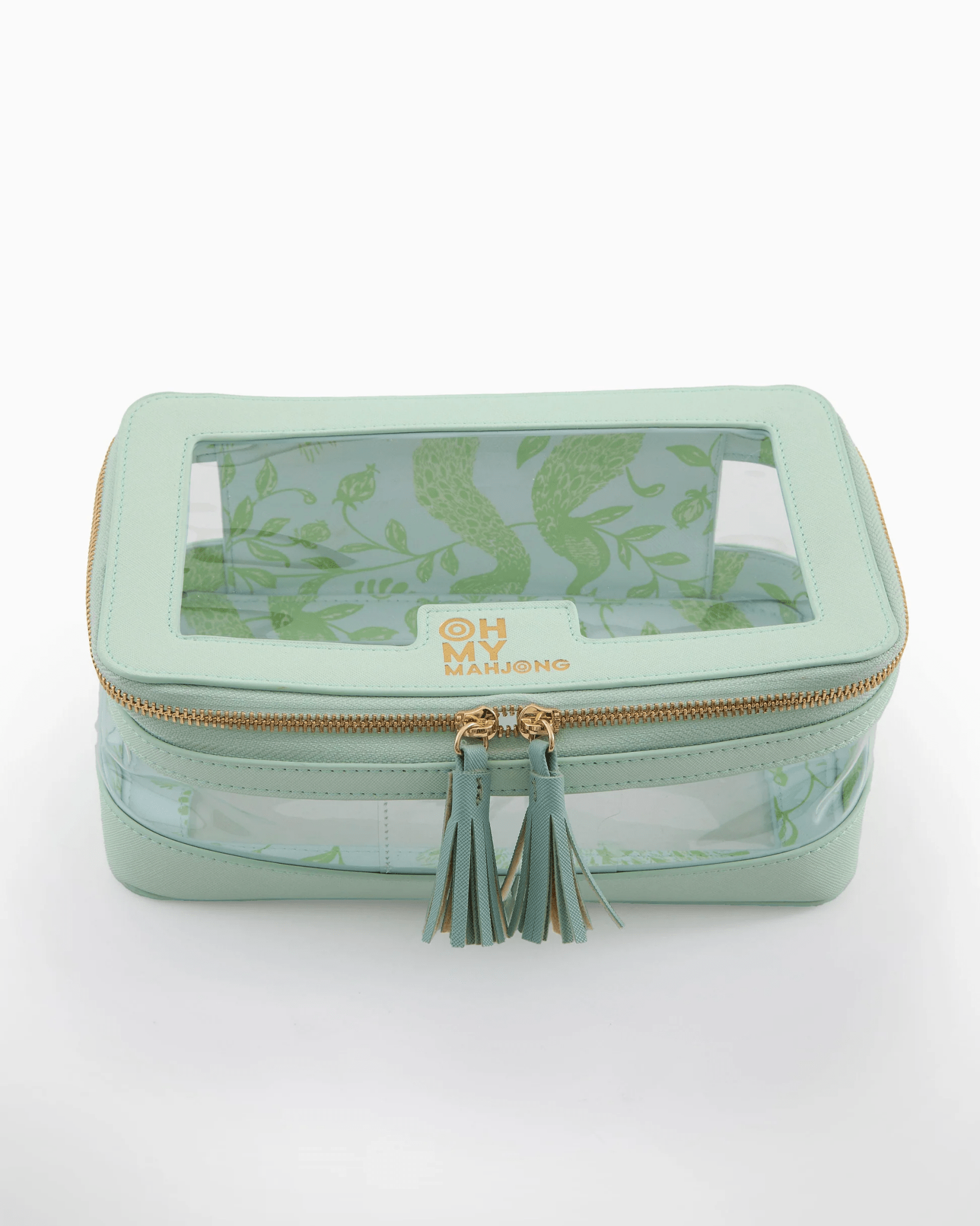 Mint pouch sized to hold a mahjong tile set