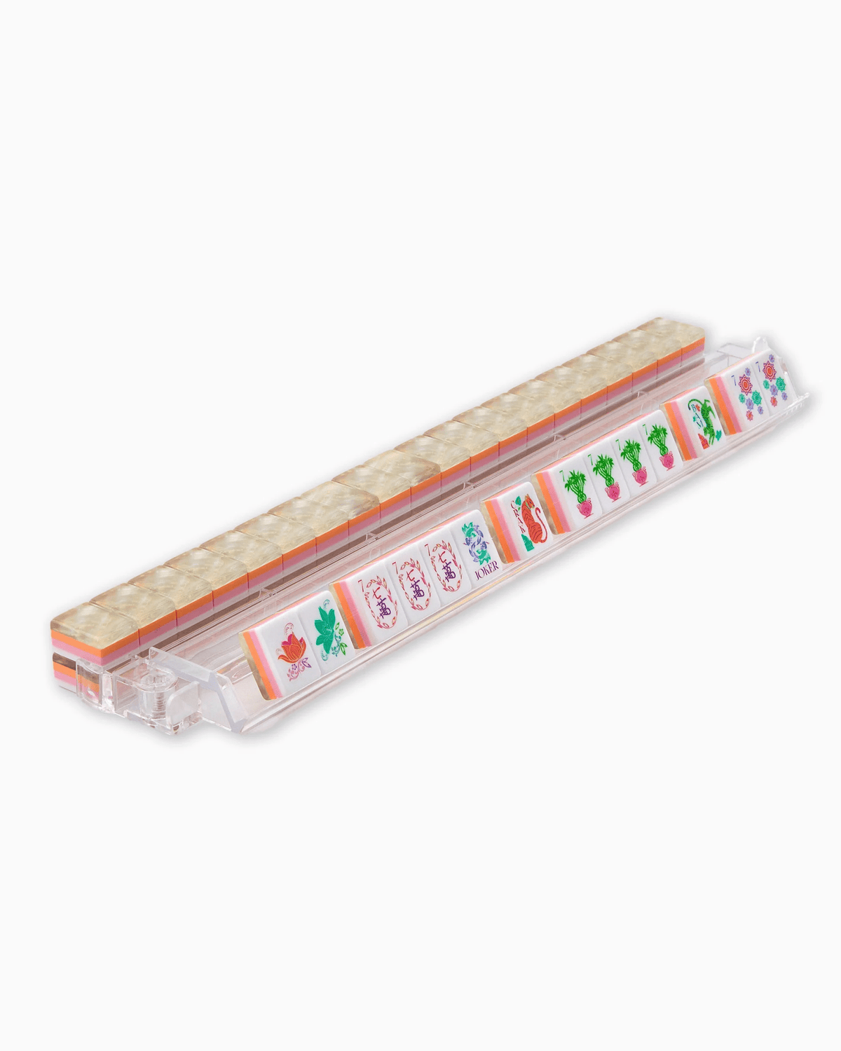 Mahjong playing tiles in a pearlescent colorway